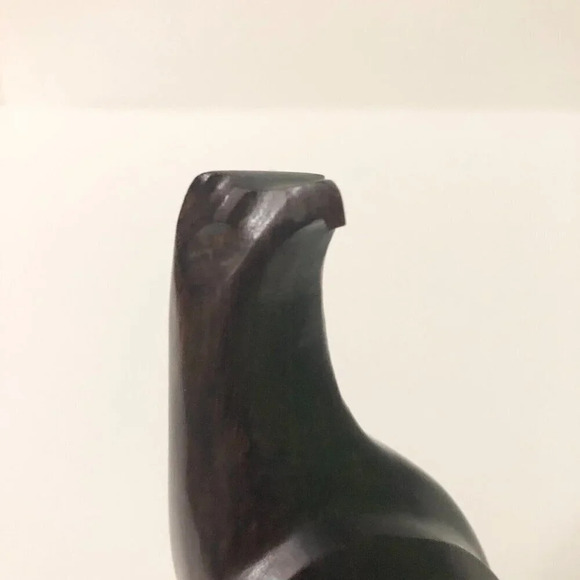 Vintage Hand Carved  Eagle Bird Hawk Wooden Statue 5.5 Inch Tall - Picture 5 of 14